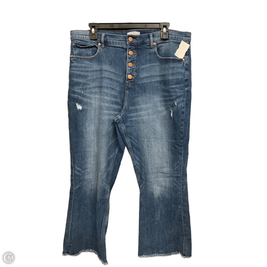 Jeans Cropped By Loft In Blue Denim, Size: 16