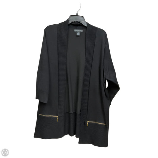 Cardigan By Joan Vass In Black, Size: 2x