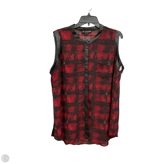 Top Sleeveless By Clothes Mentor In Black & Red, Size: 2x