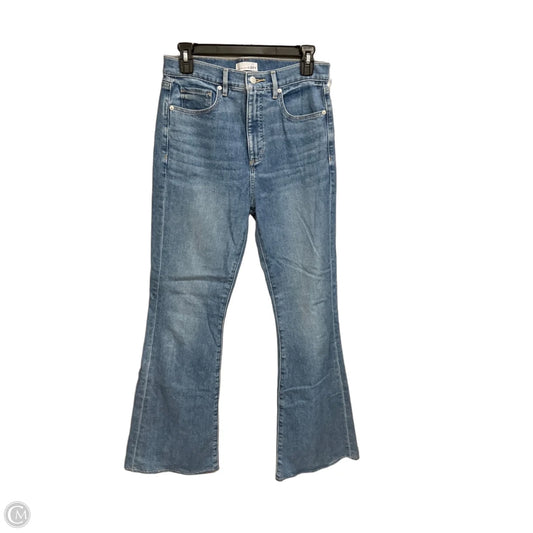 Jeans Flared By Loft In Blue Denim, Size: 4
