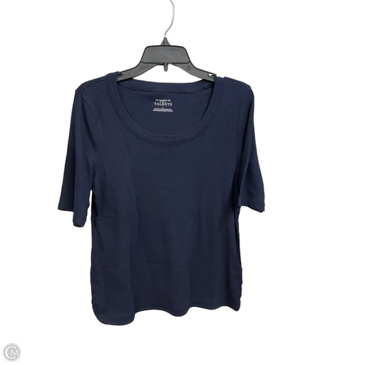 Top Short Sleeve Basic By Talbots In Navy, Size: L