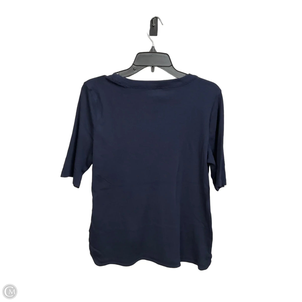 Top Short Sleeve Basic By Talbots In Navy, Size: L