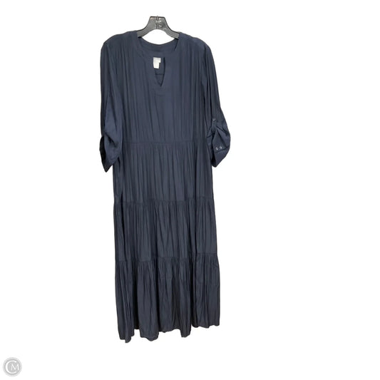 Dress Casual Maxi By Chicos In Navy, Size: L