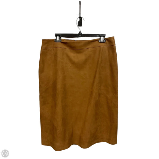 Skirt Midi By Chicos In Brown, Size: L