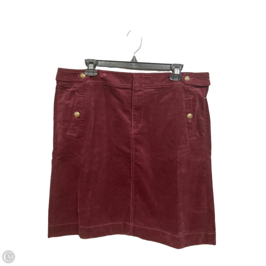 Skirt Midi By Talbots In Maroon, Size: 14