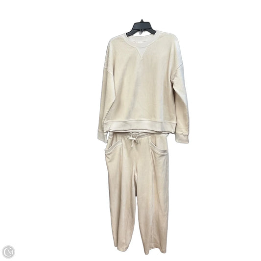 Lounge Set Pants By Clothes Mentor In Beige, Size: L