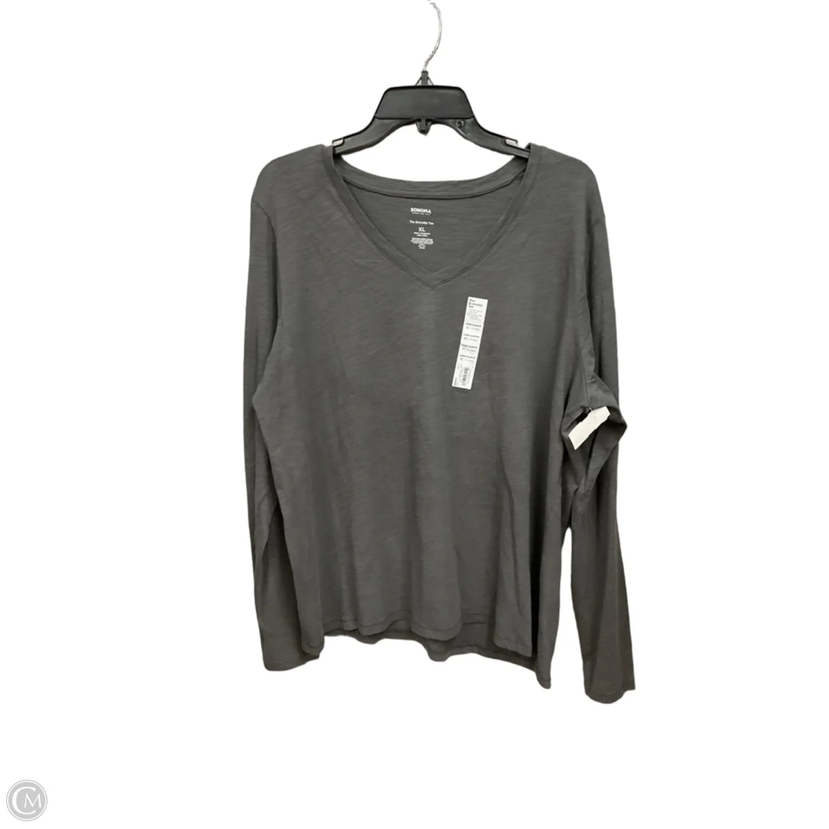 Top Long Sleeve Basic By Sonoma In Grey, Size: Xl
