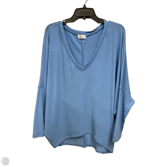 Top 3/4 Sleeve By Cmc In Blue, Size: L
