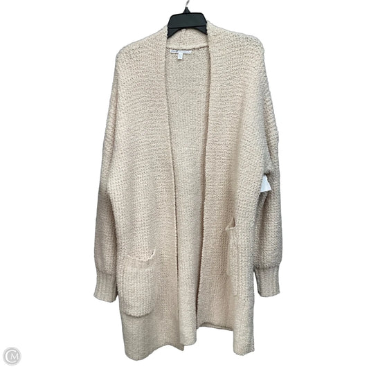 Sweater Cardigan By Seven 7 In Cream, Size: Xxl