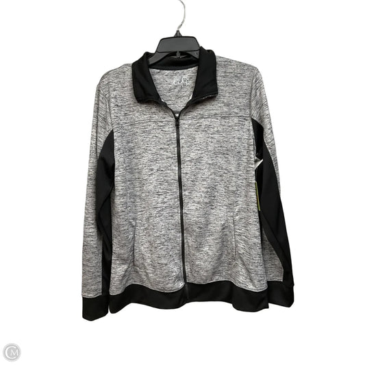 Athletic Jacket By Made For Life In Black & Grey, Size: L