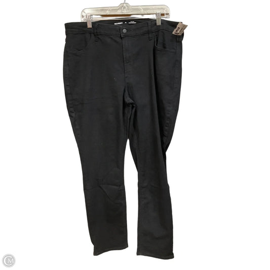 Jeans Straight By Old Navy In Black Denim, Size: 16