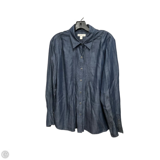 Top Long Sleeve By Coldwater Creek In Blue, Size: Xlp