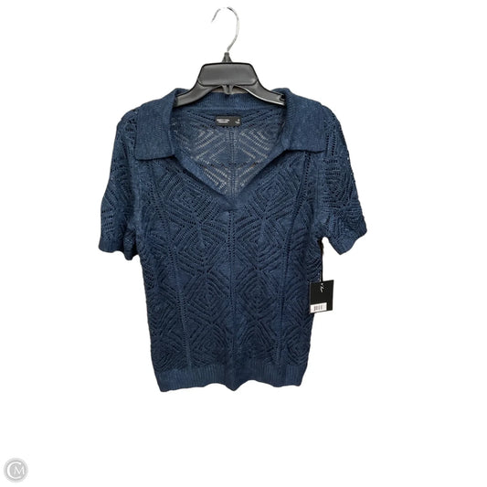 Top Short Sleeve By Simply Vera In Navy, Size: M
