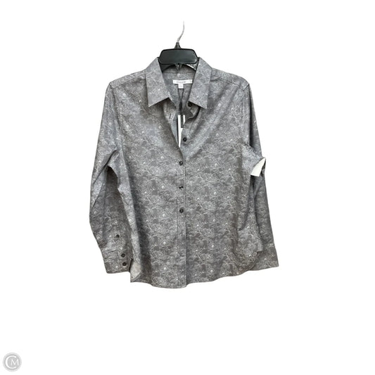 Top Long Sleeve By Chicos In Grey, Size: M