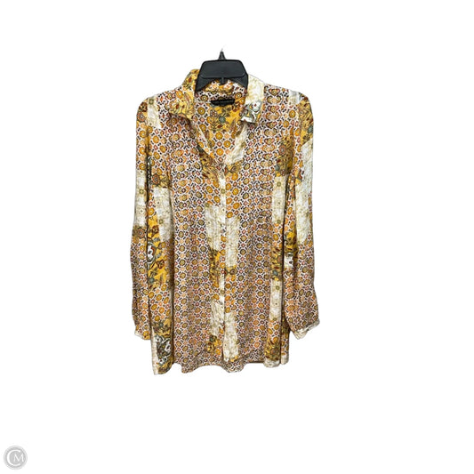 Top Long Sleeve By Jane And Delancey In Floral Print, Size: L
