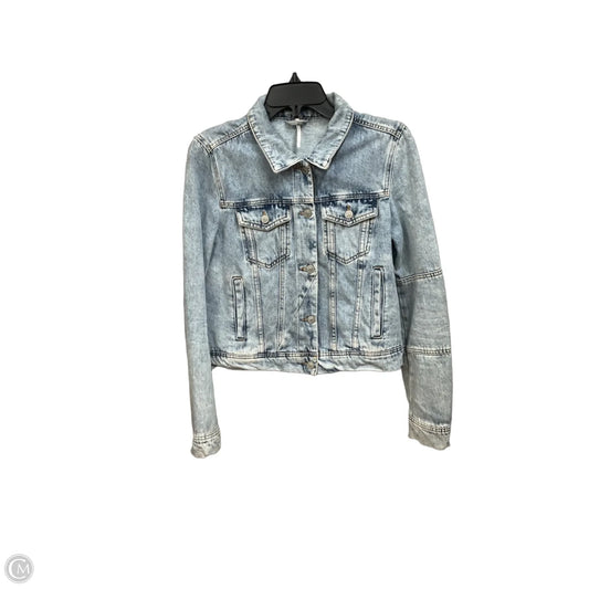 Jacket Denim By Free People In Blue Denim, Size: S