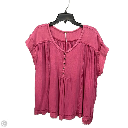Top Short Sleeve By Free People In Pink, Size: S