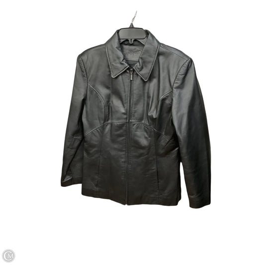 Jacket Leather By Jacqueline Ferrar In Black, Size: M