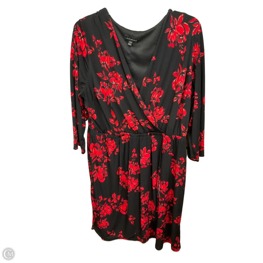Dress Casual Midi By Lane Bryant In Black & Red, Size: 2x