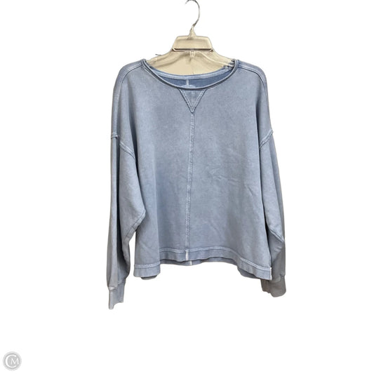 Sweatshirt Crewneck By Aerie In Blue, Size: L
