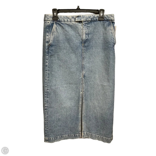 Skirt Midi By Loft In Blue Denim, Size: 8p