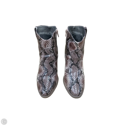 Boots Ankle Heels By Sugar In Snakeskin Print, Size: 7.5