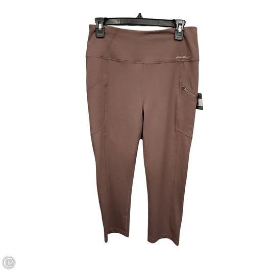 Athletic Capris By Eddie Bauer In Taupe, Size: M