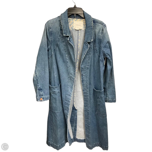 Jacket Denim By Anthropologie In Silver, Size: S