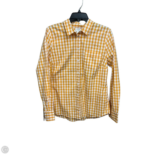 Top Long Sleeve By J. Crew In Checkered Pattern, Size: L