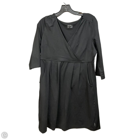 Dress Casual Midi By Eddie Bauer In Black, Size: Xl