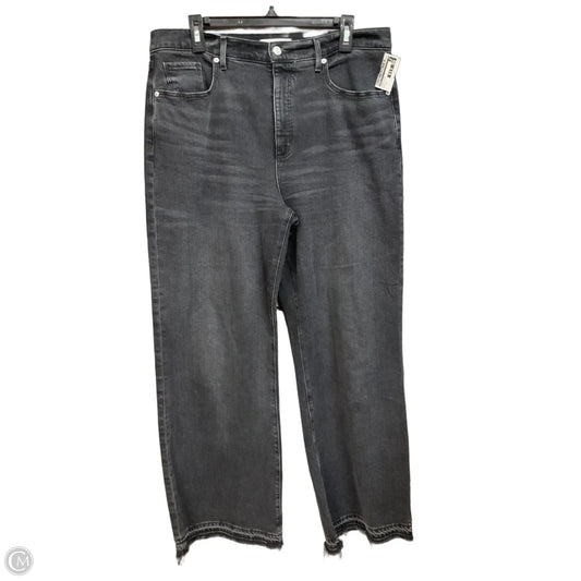 Jeans Wide Leg By Loft In Black Denim, Size: 12