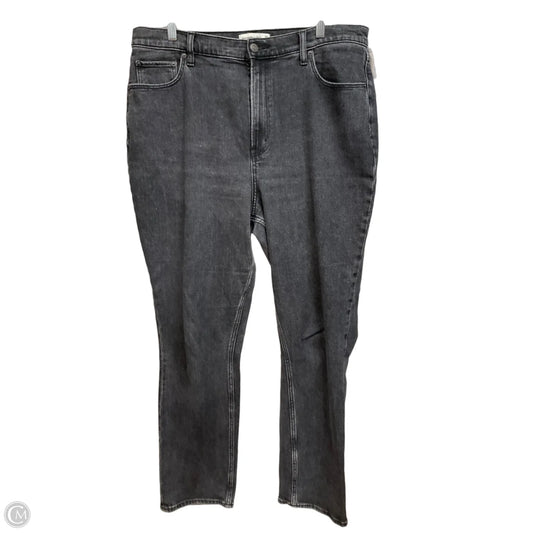 Jeans Straight By Abercrombie And Fitch In Black Denim, Size: 16