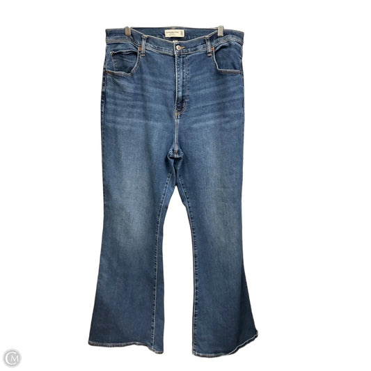 Jeans Flared By Abercrombie And Fitch In Blue Denim, Size: 16l