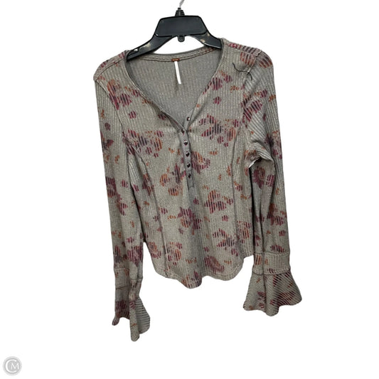 Top Long Sleeve By Free People In Multi-colored, Size: L