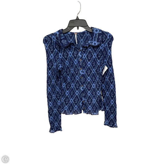 Blouse Long Sleeve By Free People In Blue, Size: Xs