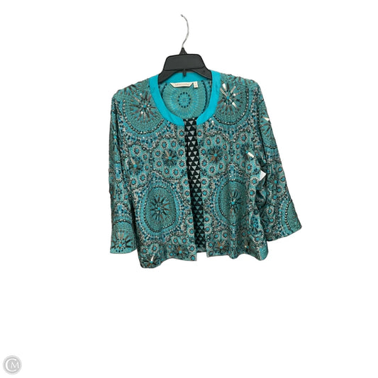 Jacket Denim By Soft Surroundings In Teal, Size: L