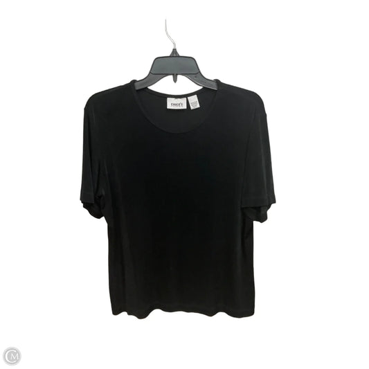 Top Short Sleeve By Chicos In Black, Size: L