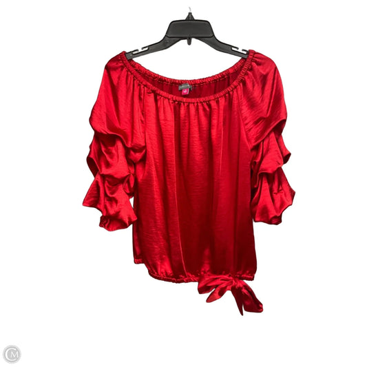 Top 3/4 Sleeve By Vince Camuto In Red, Size: M