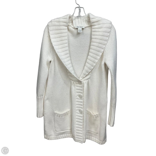 Sweater Cardigan By White House Black Market In White, Size: L