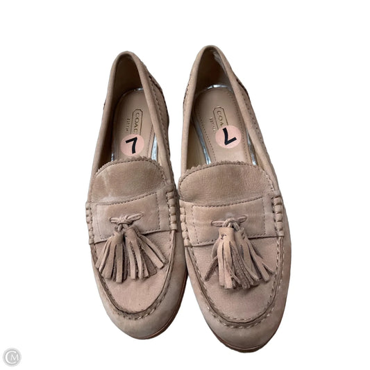 Shoes Designer By Coach In Tan, Size: 7