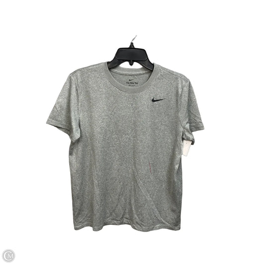 Athletic Top Short Sleeve By Nike Apparel In Grey, Size: M