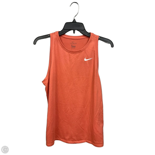Athletic Tank Top By Nike Apparel In Orange, Size: M