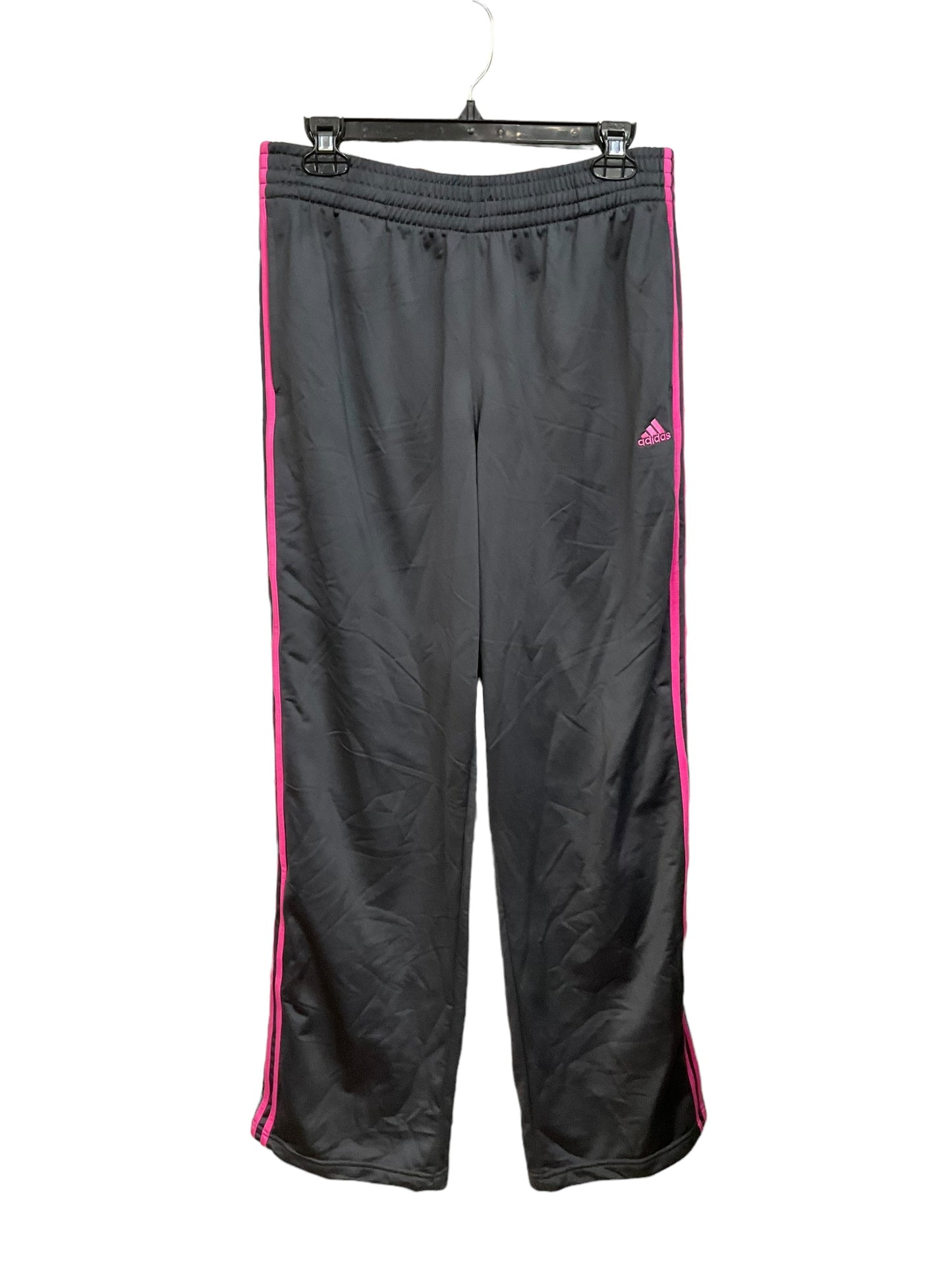 Athletic Pants By Adidas In Grey & Pink, Size: L