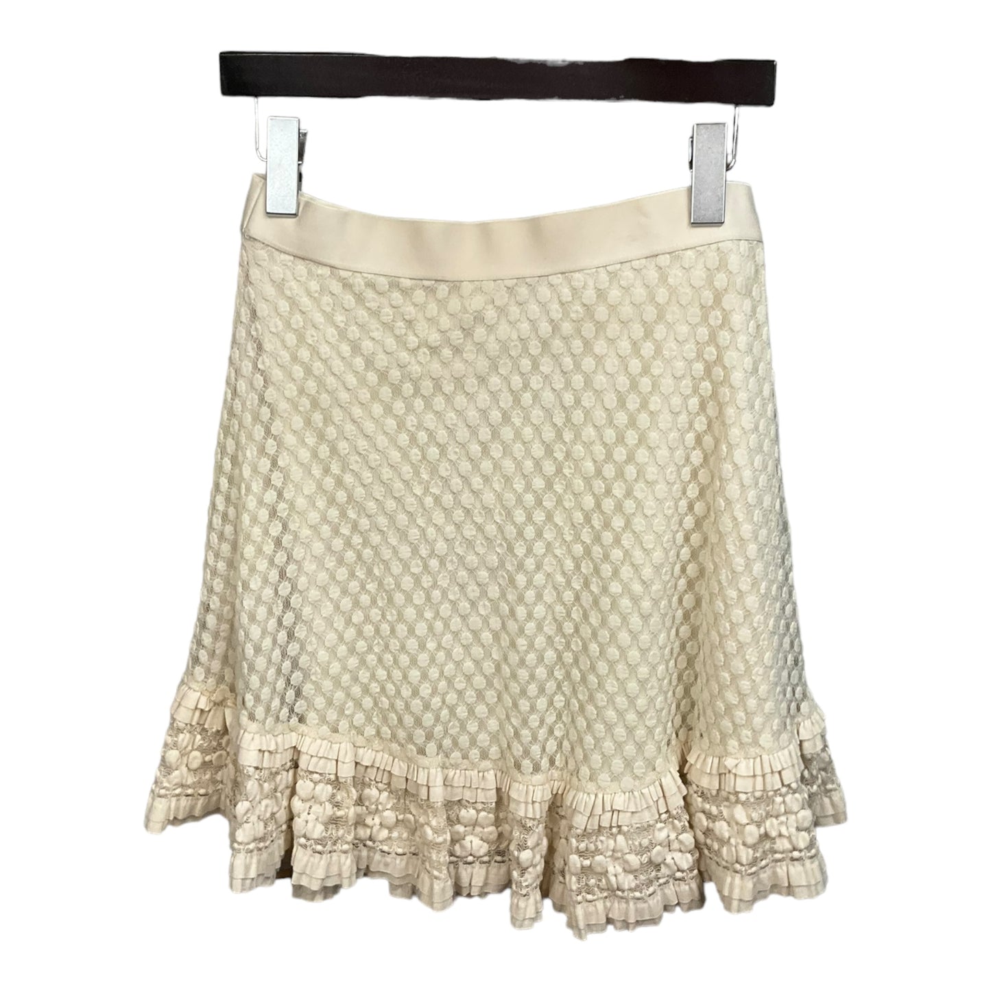 Skirt Mini & Short By Max Studio In Cream, Size: S