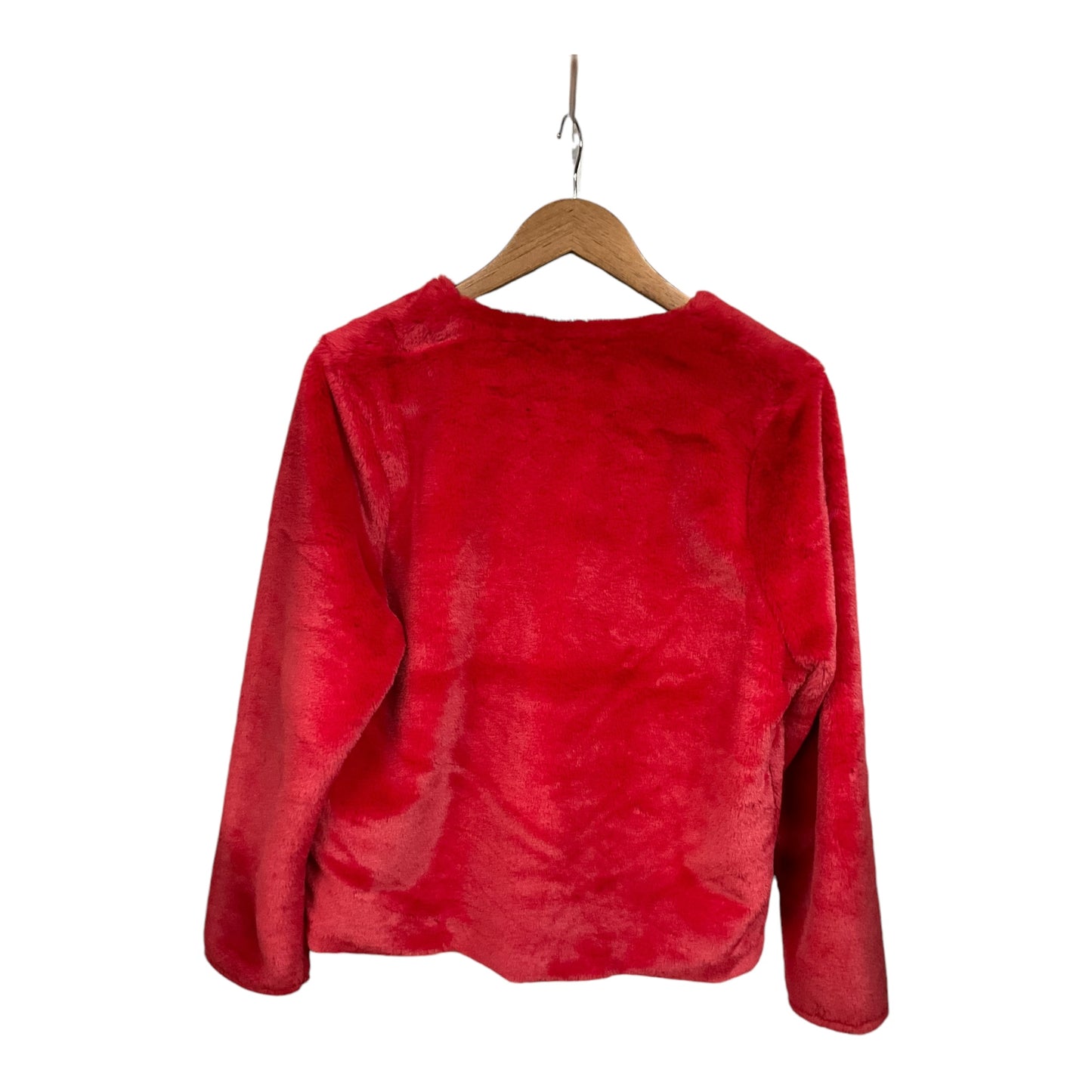 Jacket Faux Fur & Sherpa By Double Zero In Red, Size: L