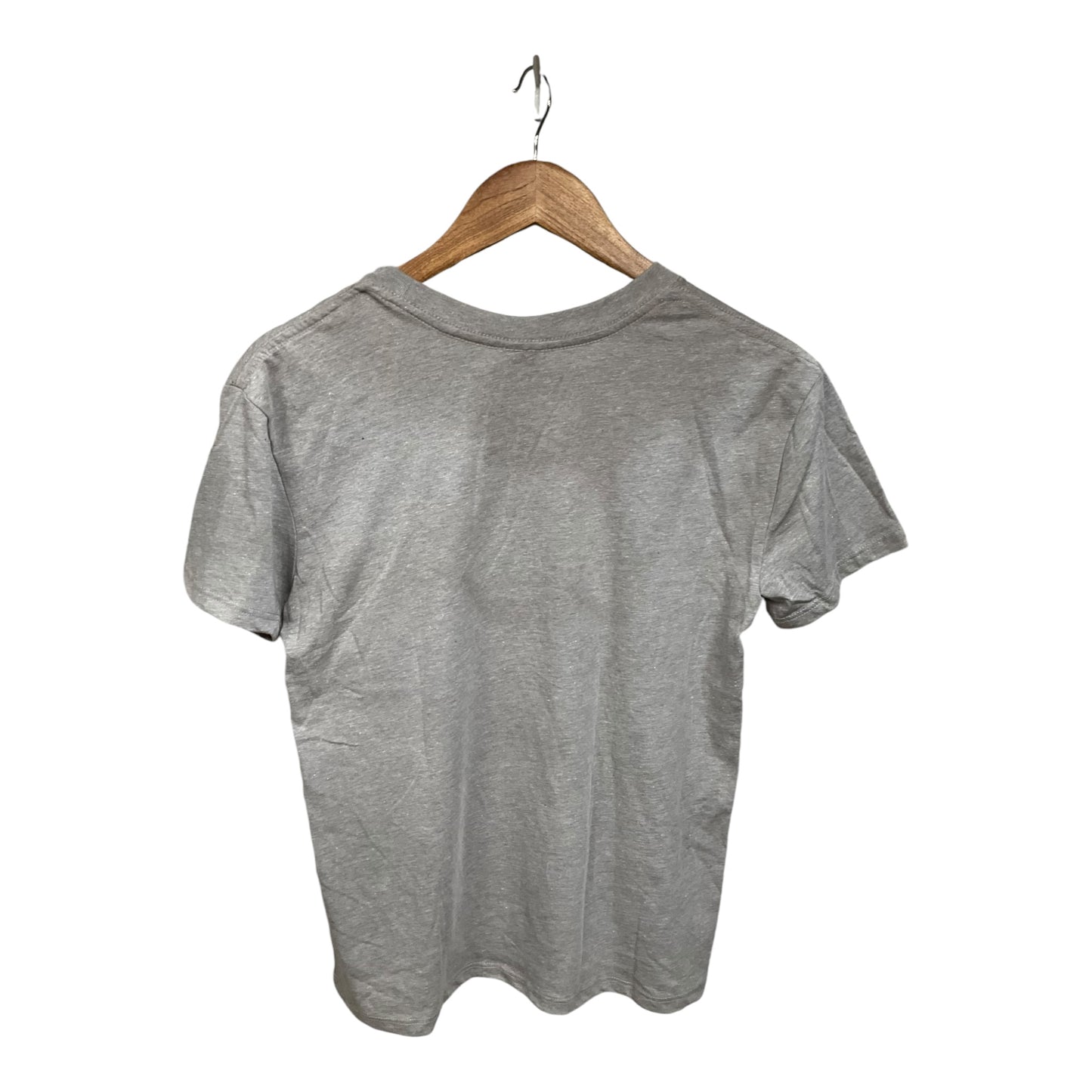 Top Short Sleeve Basic By Clothes Mentor In Grey & Red, Size: M