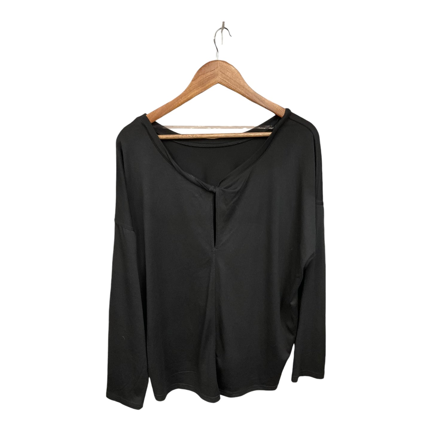 Top Long Sleeve Basic By Apana In Black, Size: Xl