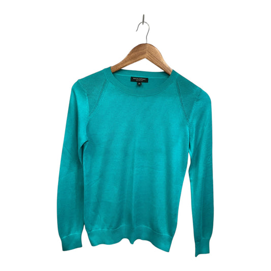 Top Long Sleeve By Banana Republic In Teal, Size: Xs