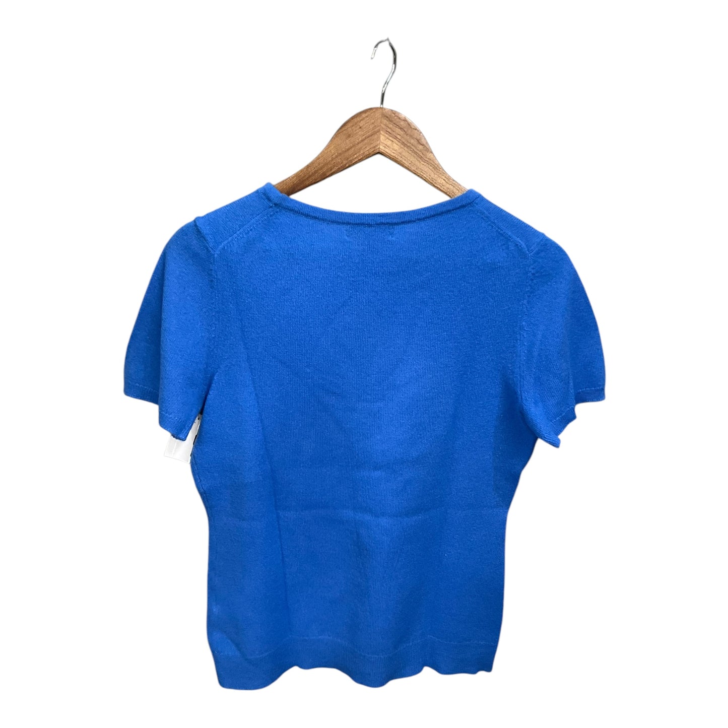 Sweater Short Sleeve By Charter Club In Blue, Size: M