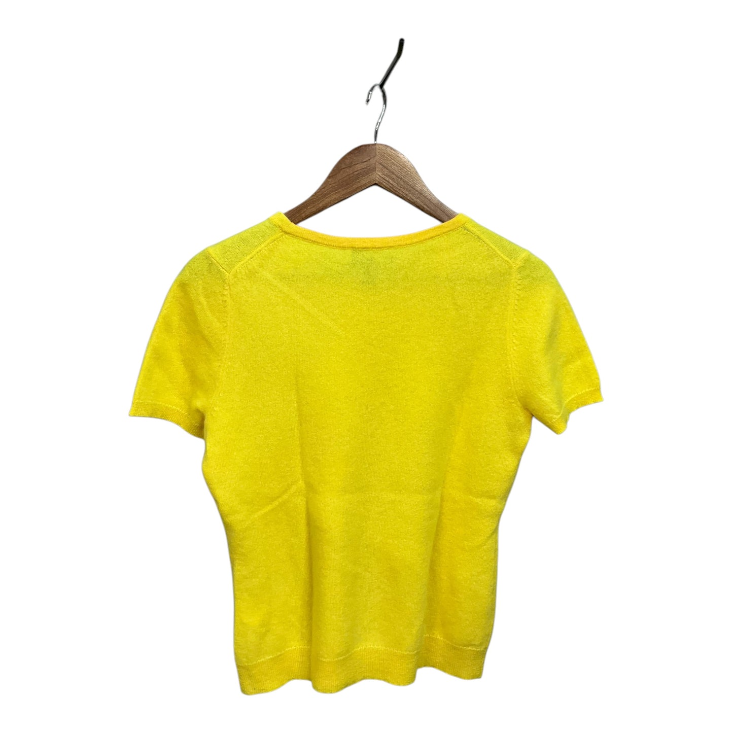 Sweater Short Sleeve By Charter Club In Yellow, Size: M